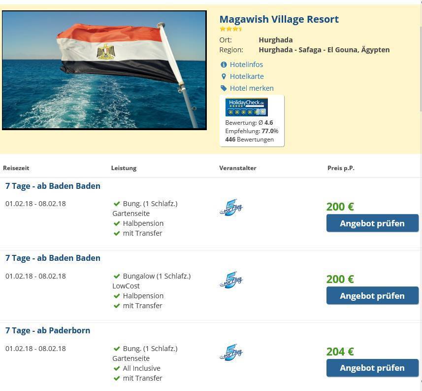 Magawish Village Resort preiswerter Urlaub in Ägypten
