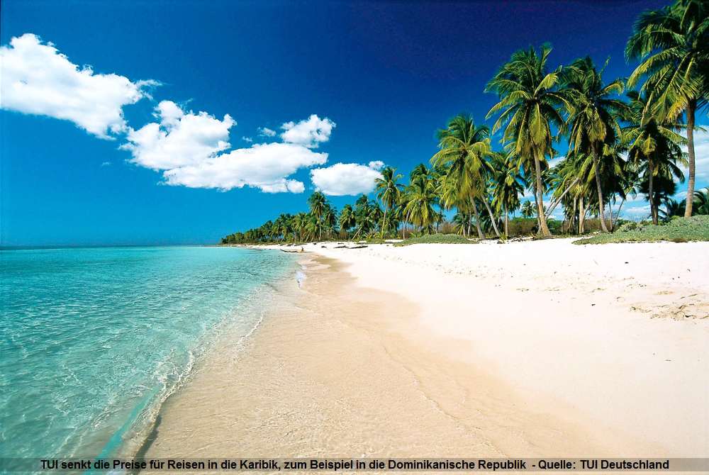 Strand mit Palmen in der Dominikanische Republik - Karibik