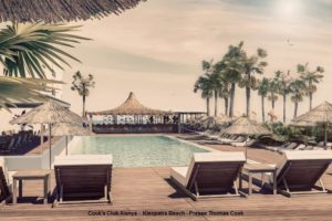 Am Pool auf Liegen entspannen - der Cook’s Club Alanya - Türkei am feinsandigen Kleopatra Beach